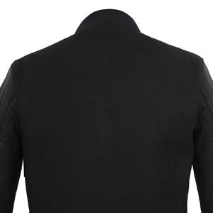 เสื้อแจ็กเก็ตทีมโรงเรียนแขนเสื้อหนังสีดำปักลายคู่สีดำเสื้อแจ็กเก็ตผู้ชายเสื้อแจ็กเก็ตเลตเตอร์ - Product Image 4