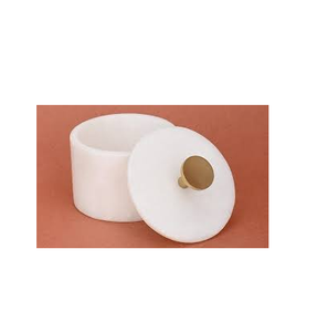 Bol à sel en marbre Ensemble de pots d'assaisonnement Boîte d'assaisonnement de cuisine Poivrière et salière ménagère avec couvercle en bois - Product Image 3