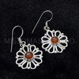 Pendientes de araña de moda con piedras preciosas cornalina al por mayor - Product Image 2