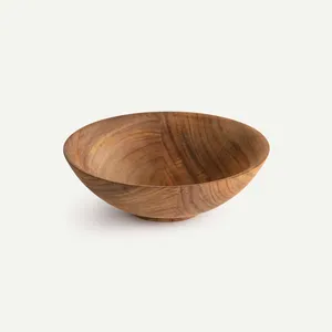Handmade Acacia Wood <b>Salad</b> <b>Bowl</b> with Serving Utensils Versatile <b>Wooden</b> <b>Bowls</b> for <b>Salad</b> Fruit Pasta or Snacks - Product Image 3