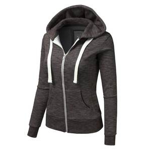 Veste zippée à capuche légère pour femme avec poche Manteau d'hiver adapté - Product Image 1