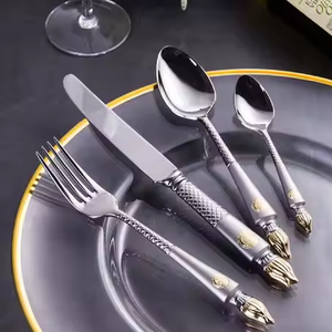 Juego de cubiertos de metal minimalista de 24 piezas, cubiertos de diseño para bodas, negocios, características sostenibles para eventos y regalos indios - Product Image 4