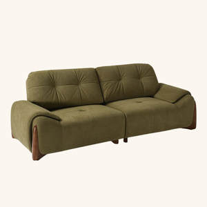 Ensemble de canapé lounge Arden moderne de haute qualité, deux places, avec tissu, pieds en bois écologiques, pour salons et hôtels - Product Image 5