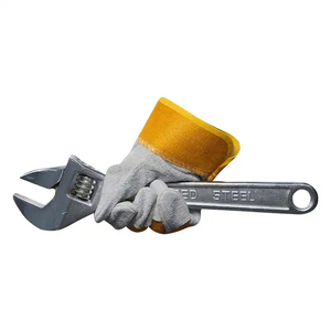 Vente en gros de gants de machiniste de sécurité anti-coupure en cuir de vache et coton pour travaux de soudage anti-chaleur - Product Image 3