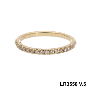 14K Gold Diamond Eternity Band Timeless Beauty Sparkle con diamantes brillantes de corte redondo en anillos de diamantes con ajuste de punta clásica - Product Image 1