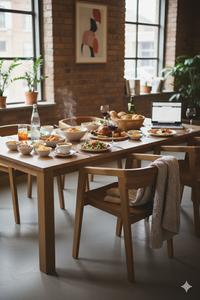Table basse en teck carrée moderne minimaliste écologique faite à la main SOLOBEAT pour le salon - Product Image 6