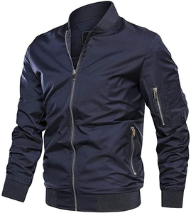 Chaquetas de bombardero de satén de seda personalizables para hombre y mujer, chaquetas universitarias personalizadas transpirables con cremallera para otoño e invierno, logotipo OEM - Product Image 4
