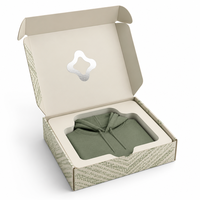 Boîte d'expédition en carton ondulé personnalisée avec insert logo en aluminium pour l'emballage de chemises pliées, sweats à capuche et chaussettes