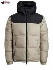 Chaqueta Unisex de Invierno 2025, Estilo Regular, Cuello Alto, Acolchada, Reversible, Ecológica, con Bolsillo Frontal, Chaqueta de Lona, Parka para Hombre - Product Image 2