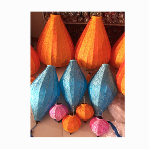 Linterna de seda de bambú tradicional en stock para colgar artesanía fiesta boda Hoi an linterna de bambú de seda vietnamita para Decoración - Product Image 5