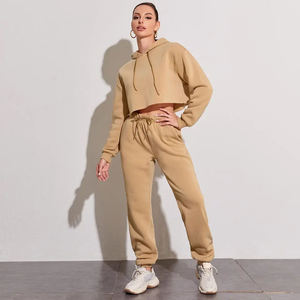 Ensemble deux pièces personnalisé pour femmes survêtements de sport à motif solide et joggeurs pour l'hiver tenue parfaite pour les activités de plein air - Product Image 4
