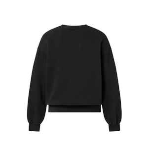 Sweat-shirt unisexe à capuche, col rond, logo personnalisé, sweat-shirt pour homme, molleton en tissu éponge français, anti-boulochage, coupe ample, sweat-shirt noir - Product Image 2