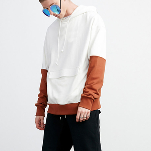 Gran oferta, Sudadera con capucha de chándal de algodón personalizado para hombre, diseño de contraste de moda con impresión Digital de otoño - Product Image 4