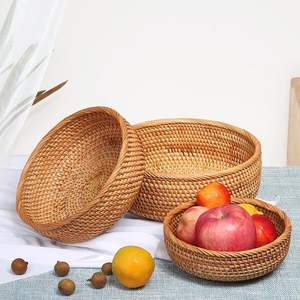 ถาดหวายทรงกลมถาดเสิร์ฟอาหารจากผู้ผลิตในอินเดีย - Product Image 1