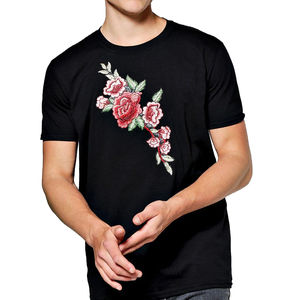 Camisetas Bordadas para Hombre, Hechas de Algodón, Diseño de Logotipo Personalizado, Cuello Redondo de Calidad, Ropa Urbana, Camisetas Bordadas Lisas para Hombre - Product Image 1