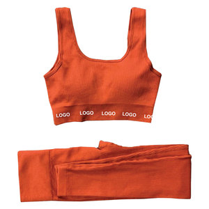 ชุดเลกกิ้งโยคะเอวกลางของผู้หญิง2ชิ้นผ้าสแปนเด็กซ์/ ไนลอนยาวเต็มตัวเป็นมิตรกับสิ่งแวดล้อมระบายอากาศ - Product Image 4