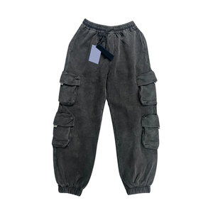 Pantalones Jogger Casuales de Lona Negra Lavada a la Piedra - Secado Rápido y Transpirables - Product Image 3