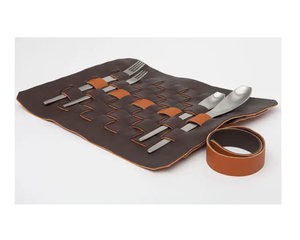 Fabrication de gros porte-cuillère en cuir design rouleau porte-cuillère en cuir de qualité supérieure taille personnalisée - Product Image 1