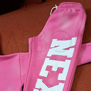 Couleur rose Fermeture à glissière complète Design unique Logo personnalisé Qualité Highland Nouveaux survêtements lavés à l'acide légers et à la mode - Product Image 6