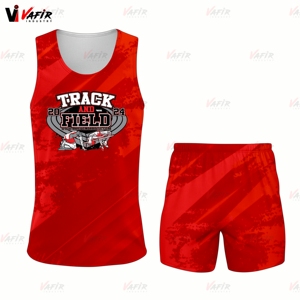 Ensemble d'uniformes d'athlétisme 100% polyester personnalisés unisexe Uniforme de piste de marathon sublimé à séchage rapide pour les sports d'été - Product Image 5