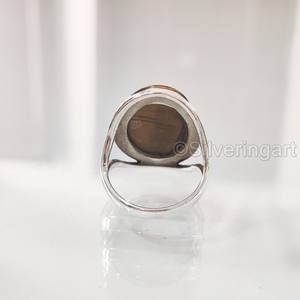 Women's Ring Natural Tiger Eye Gemstone Bohemian Band Ring Christmas <b>Birthday</b> <b>Gift</b> Handmade Jewelry 925 Sterling Silver Ring - Product Image 6