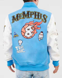 Chaqueta Deportiva con Botones de Retazos para Hombre y Mujer, Chaqueta de Béisbol Personalizada con Manga de Cuero, Novedad, Unisex - Product Image 6