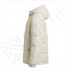 New Comfortable 2025 Men's Hooded Formal Cotton Fleece Parka <b>Jacket</b> Customizable Premium with High Quality - Product Image 3