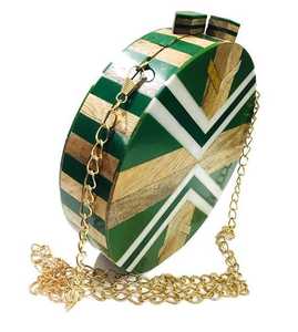 Sac fourre-tout promotionnel pour femmes en résine de couleur marron, artisanat indien, peint à la main, type personnalisé, fabriqué en Inde - Product Image 6