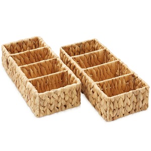 Caja de Almacenamiento de Jacinto de Agua de 4 Compartimentos, Caja de Almacenamiento Hecha a Mano, Ecológica, Natural, Decoración del Hogar, Venta al por Mayor desde Vietnam - Product Image 6