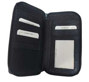 Leather <b>Ladies</b> <b>Wallet</b> <b>Purse</b> with RFID protection Credit Card Compartments and Bank Notes Zipper Pouch in Pure Leather - Product Image 5