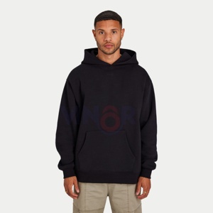 Sweat à capuche unisexe surdimensionné en molleton français pour l'hiver, mode féminine, technique d'impression à l'écran, broderie, sweat à capuche uni teint - Product Image 3