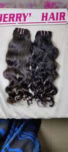 Extensions de cheveux indiens Remy 100% naturels, lisses et crépus, 18 pouces, cuticules alignées, double trame machine, prêtes pour la permanente, cheveux individuels - Product Image 3