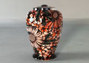 Indian Manufacturer's Aluminium Adult Cremation Urn Free Velvet Bag New Flower Design Human <b>Ashes</b> Colorful Finish <b>Dog</b> Wholesale - Product Image 3