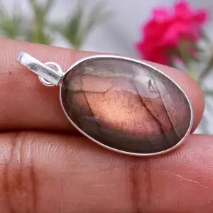 12 Mặt Dây Chuyền Labradorite Tự Nhiên Màu Xanh Lam Mặt Dây Chuyền Đá Quý Thô Tự Nhiên Labradorite Bạc Sterling Nguyên Chất Tự Nhiên