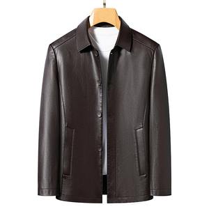 OEM Veste courte en cuir bouffante manteau hommes avec motif de point personnalisé logo veste imperméable en duvet pour hommes vente en gros - Product Image 2