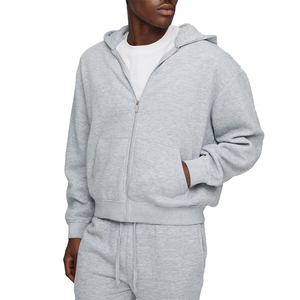 Survêtements à fermeture éclair personnalisés pantalons de survêtement évasés fabriqués en usine poches latérales de qualité supérieure survêtements à fermeture éclair en molleton 100% coton bon prix - Product Image 3