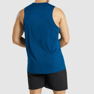 2024 New Arrival Primum Quality Men's Gym Workout Tank Tops 100% Cotton Breathable Slim Fit Quick Dry Casual Athletic Knitted - Product Image 2