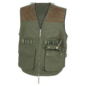 Nouveau gilet de chasse fait de haute qualité coton daim finition épaules rembourré gilet de chasse avec 12 boucles cartouches gilet de gardien de jeu - Product Image 3