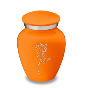 Souvenir Embrasser Orange Couleur Double Coeur Urnes Crémation Top Vente En Métal Petit Souvenir Fait Inde - Product Image 6