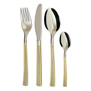 Support Logo personnalisé Portable Cuillère Couteau Fourchette Couverts Élégante Simplicité Argent Plaqué Hôtel Maison Couverts Réutilisables Ensemble - Product Image 4