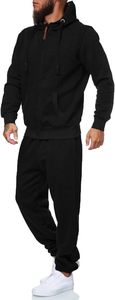 Premium custom men tracksuit with full <b>zip</b> <b>hoodie</b> and tapered pants for sports fitness training jogging and casual streetwear - Product Image 3