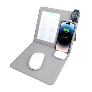 Factory New <b>Electronic</b> Gadgets 4 in 1 Qi Wireless Charger with Mouse Pad & Desktop <b>Calendar</b> Novelty Corporate Gifts in Stock - Product Image 1