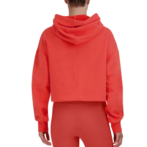 Sweat à capuche personnalisé OEM pour femmes Sweat à capuche zippé bon marché pour le yoga et l'entraînement sportif avec logo à l'avant - Product Image 5