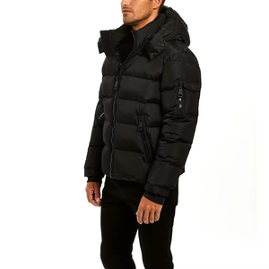 Chaqueta Acolchada Unisex de Invierno, Diseño Nuevo, Cálida, para Exteriores, con Capucha, Logotipo Frontal, Impermeable y Resistente al Viento, para Adultos, Superventas - Product Image 1
