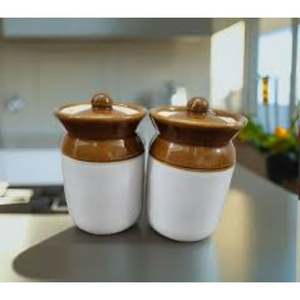 Juego de 2 tarros de fruta seca de diseño antiguo de resina hecha a mano con calidad adicional para almacenamiento de alimentos Material metálico a buen precio - Product Image 3