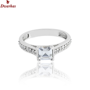 Joyería fina de Plata de Ley 925 más vendida, Topacio blanco CZ, piedras preciosas, anillos Vermeil eternos para fiestas - Product Image 2