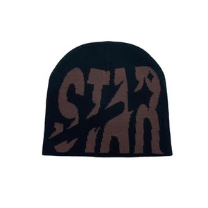 หมวกบีนนี่ถักสำหรับผู้หญิงผ้าแจ็คการ์ดสีทึบดีไซน์ใหม่สำหรับฤดูหนาว - Product Image 6