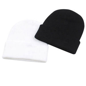Chapeau en tricot unisexe d'hiver en gros, logo brodé personnalisé, bonnets en tricot, bonnets de créateur pour la promotion et l'extérieur - Product Image 5