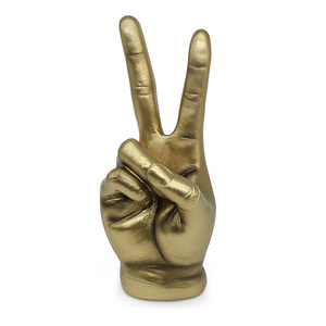 Sculpture en métal de table d'expression à trois mains plaquées or pour la décoration de la maison et intérieure et extérieure, vente en gros et fournisseurs - Product Image 4