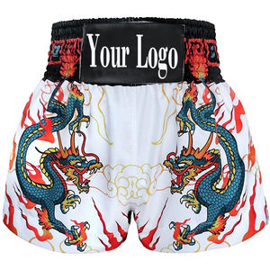 OEM de alta calidad 100% poliéster Muay Thai Shorts Hot Shorts cintura elástica personalizable señoras pantalones cortos de lucha - Product Image 5